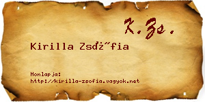 Kirilla Zsófia névjegykártya
